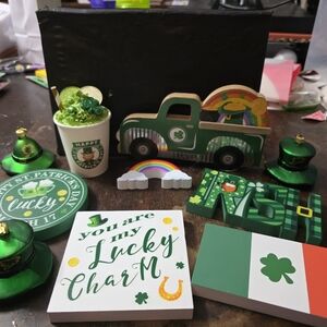 St. Patrick's Day Party Decor Set - Green and White